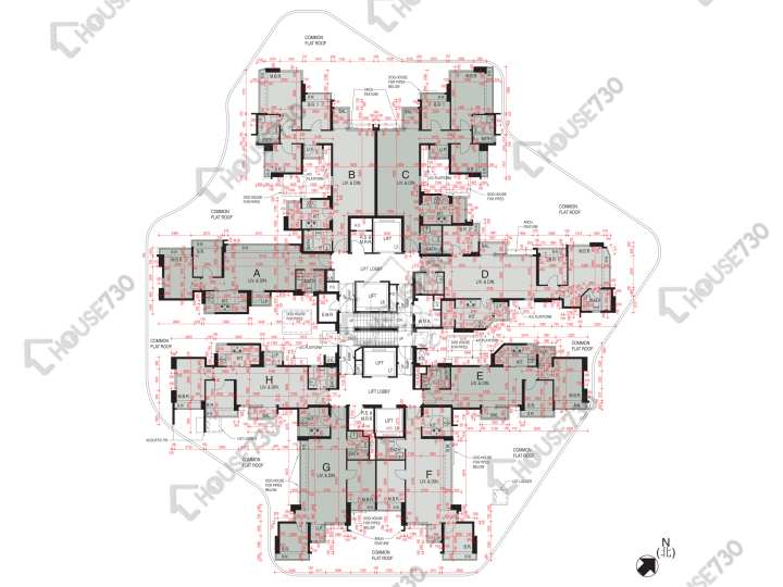 峻瀅 平面圖 峻瀅 II 2座 3樓 樓層平面圖 - House730