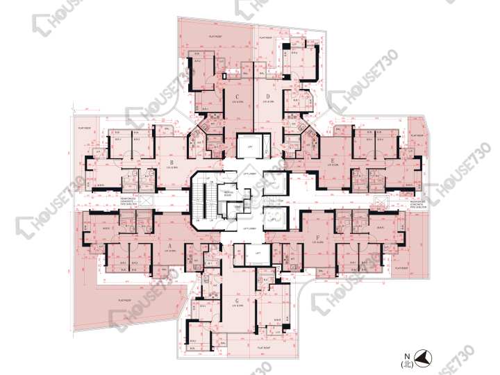 峻瀅 平面圖 峻瀅 1期 7座 2樓 樓層平面圖 - House730