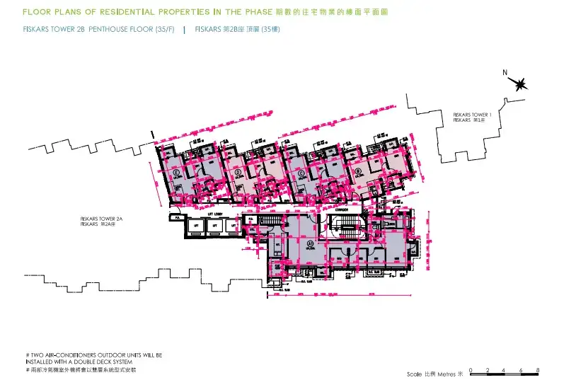 屯门NOVO LAND第3B期 2B座35楼平面图