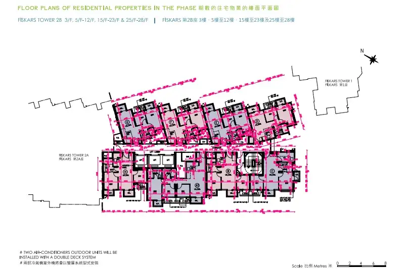 屯门NOVO LAND第3B期 2B座3-28楼平面图