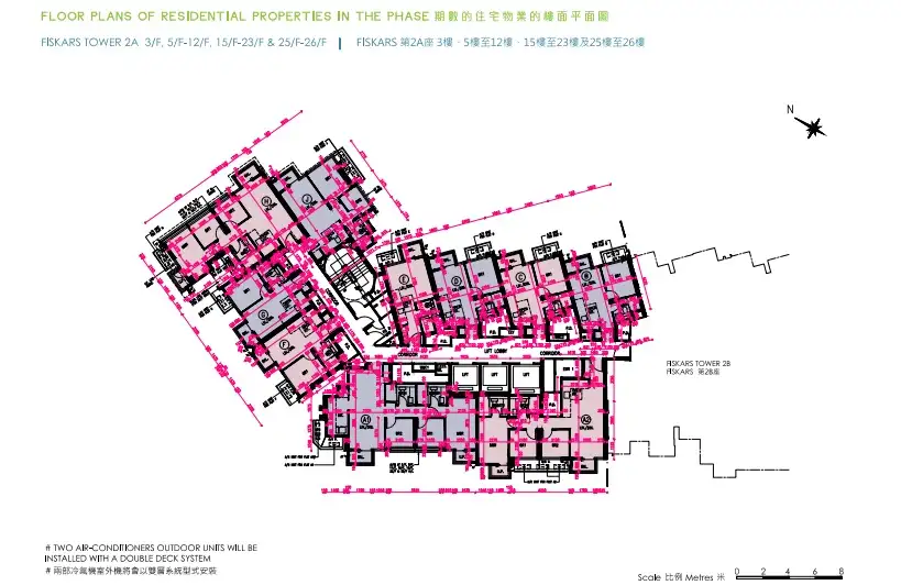 屯门NOVO LAND第3B期 2A座3-26楼平面图