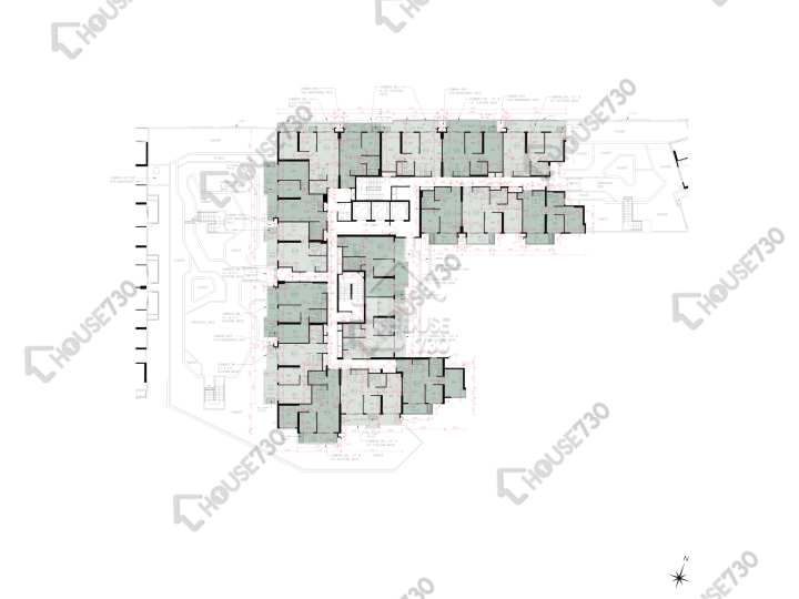 滙都 平面圖 滙都 1期 2座 1樓 樓層平面圖 - House730