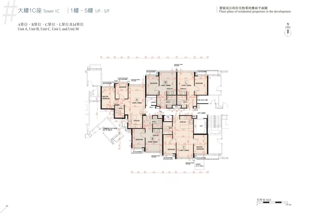 #LYOS大樓1C座 1-5樓平面圖