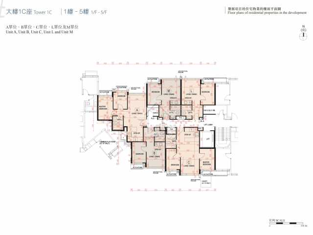 #LYOS大樓1C座 1-5樓平面圖