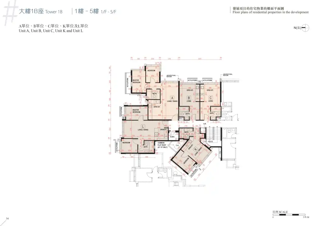 #LYOS大樓1B座 1-5樓平面圖