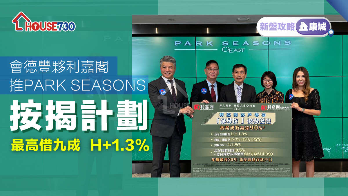 康城新盤 | 會德豐夥利嘉閣推PARK SEASONS按揭計劃 最高借九成 H+1.3%