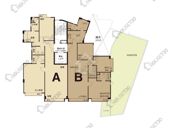 爾登豪庭 平面圖 爾登豪庭 7座 1樓 樓層平面圖 - House730