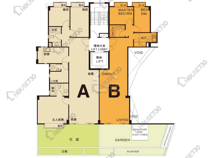 爾登豪庭 平面圖 爾登豪庭 8座 1樓 樓層平面圖 - House730