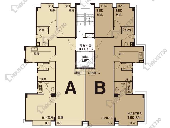 爾登豪庭 平面圖 爾登豪庭 8座 2-3,5,6樓 樓層平面圖 - House730