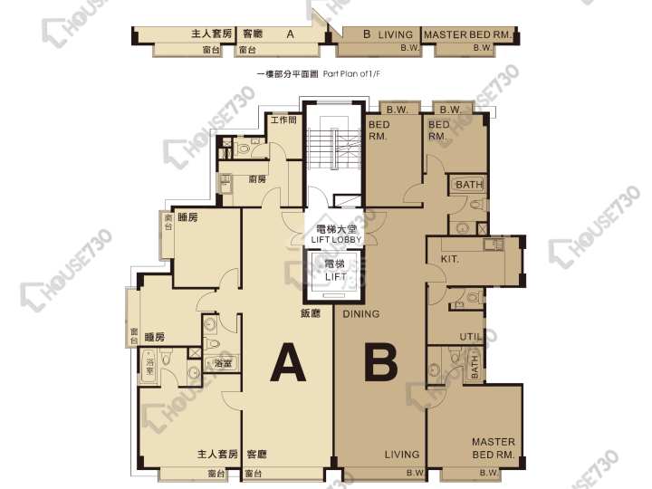 爾登豪庭 平面圖 爾登豪庭 1座 1-3,5,6樓 樓層平面圖 - House730