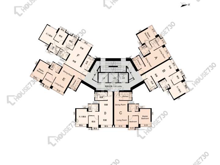 名逸居 平面圖 名逸居 3座 31樓 樓層平面圖 - House730