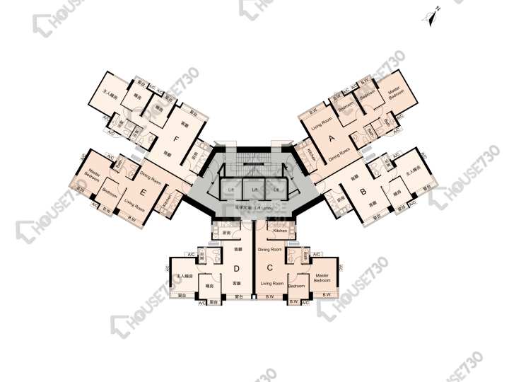 名逸居 平面圖 名逸居 2座 31樓 樓層平面圖 - House730