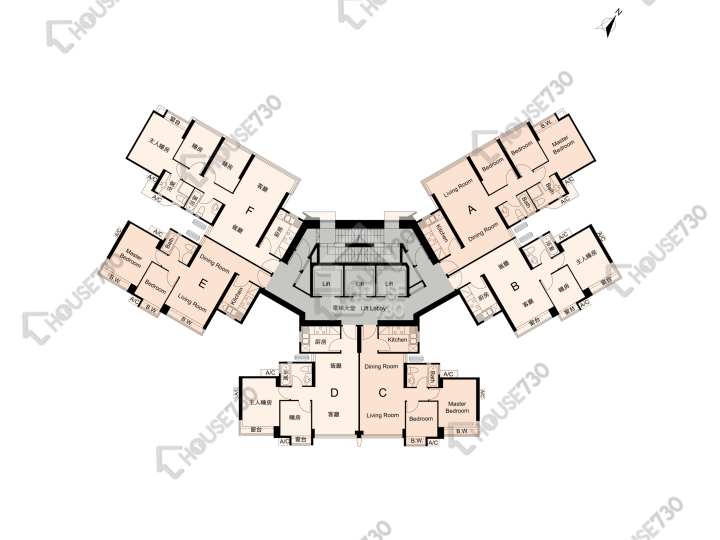 名逸居 平面圖 名逸居 2座 40樓 樓層平面圖 - House730