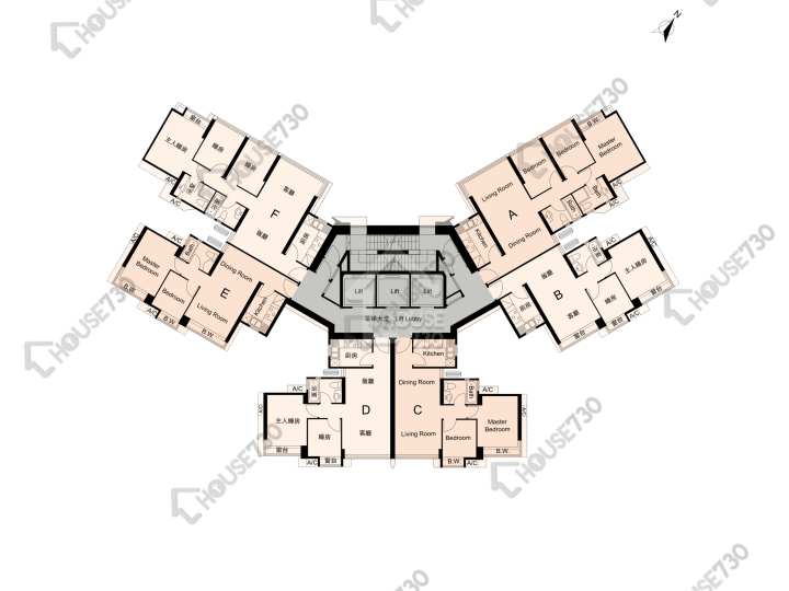 名逸居 平面圖 名逸居 2座 39樓 樓層平面圖 - House730