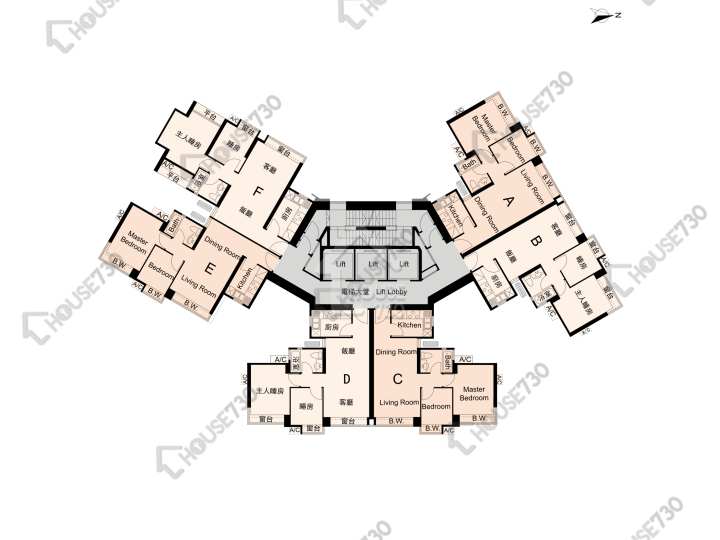 名逸居 平面圖 名逸居 3座 32樓 樓層平面圖 - House730