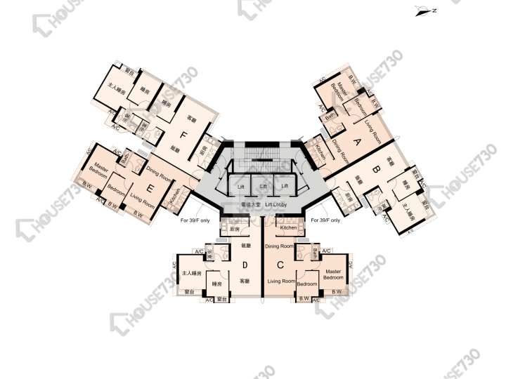 名逸居 平面圖 名逸居 3座 39-40樓 樓層平面圖 - House730
