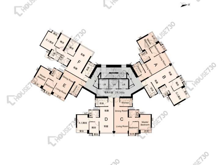 名逸居 平面圖 名逸居 3座 41-42樓 樓層平面圖 - House730