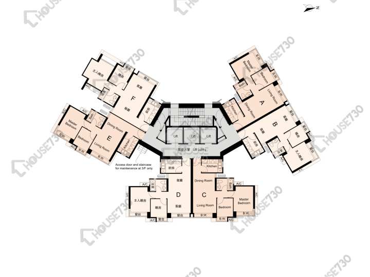 名逸居 平面圖 名逸居 3座 3,5-13,15-17,33,35-37,38樓 樓層平面圖 - House730