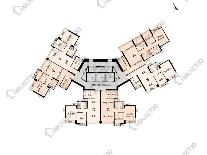 名逸居 平面圖 名逸居 1座 41-42樓 樓層平面圖 - House730