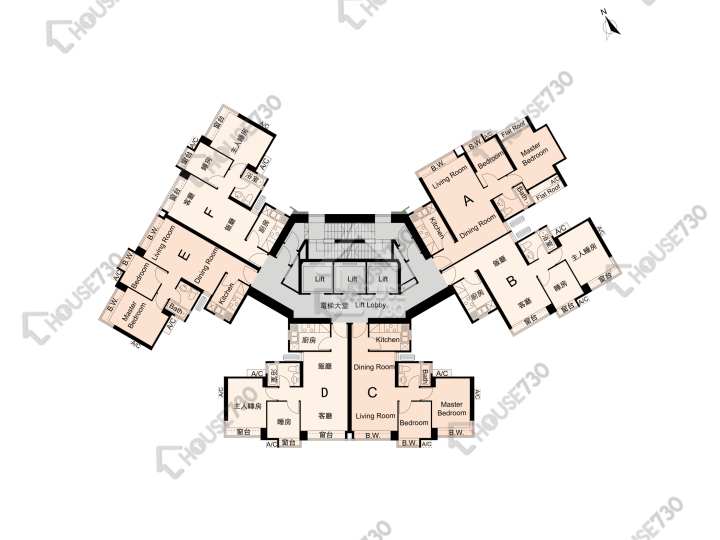 名逸居 平面圖 名逸居 1座 32樓 樓層平面圖 - House730