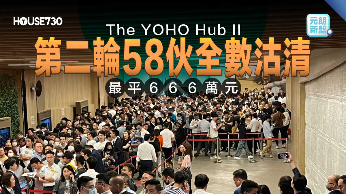 元朗新盤｜The YOHO Hub II 第二輪58伙全數沽清   最平666萬元