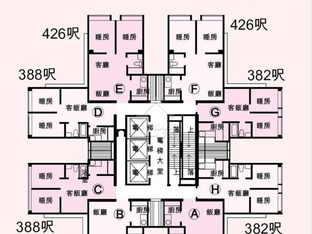 勵城花園 平面圖 - House730