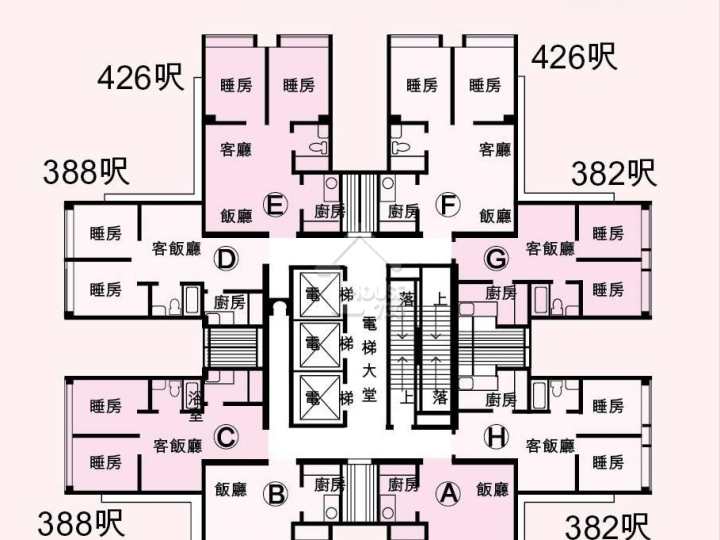 勵城花園 平面圖 - House730